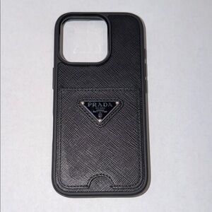 Prada Black Textured Protective Phone Case
